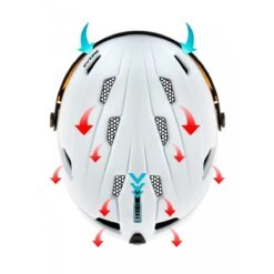 Relax Stealth Skihjelm Med Visir + 1 Ekstra - Hvid/Sort -Alpina Snowboard Butik relax stealth skihjelm med visir 1 ekstra hvid sort 2