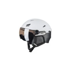 Relax Stealth Skihjelm Med Visir + 1 Ekstra - Hvid/Sort