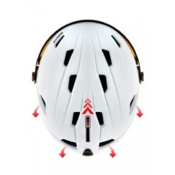 Relax Stealth Skihjelm Med Visir + 1 Ekstra - Hvid/Sort -Alpina Snowboard Butik relax stealth skihjelm med visir 1 ekstra hvid sort 3