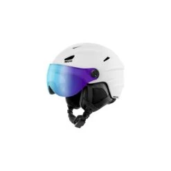 Relax Stealth Skihjelm Med Visir + 1 Extra - Hvid