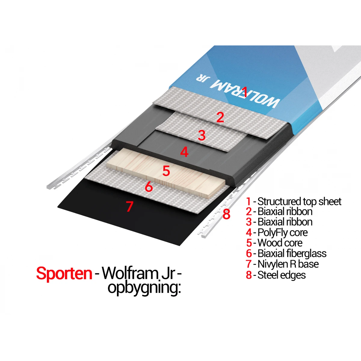 Sporten WOLFRAM Voksen Short/Kort All-Mountain Ski 3 Sporten WOLFRAM Voksen Short/Kort All-Mountain Ski - Billede 3